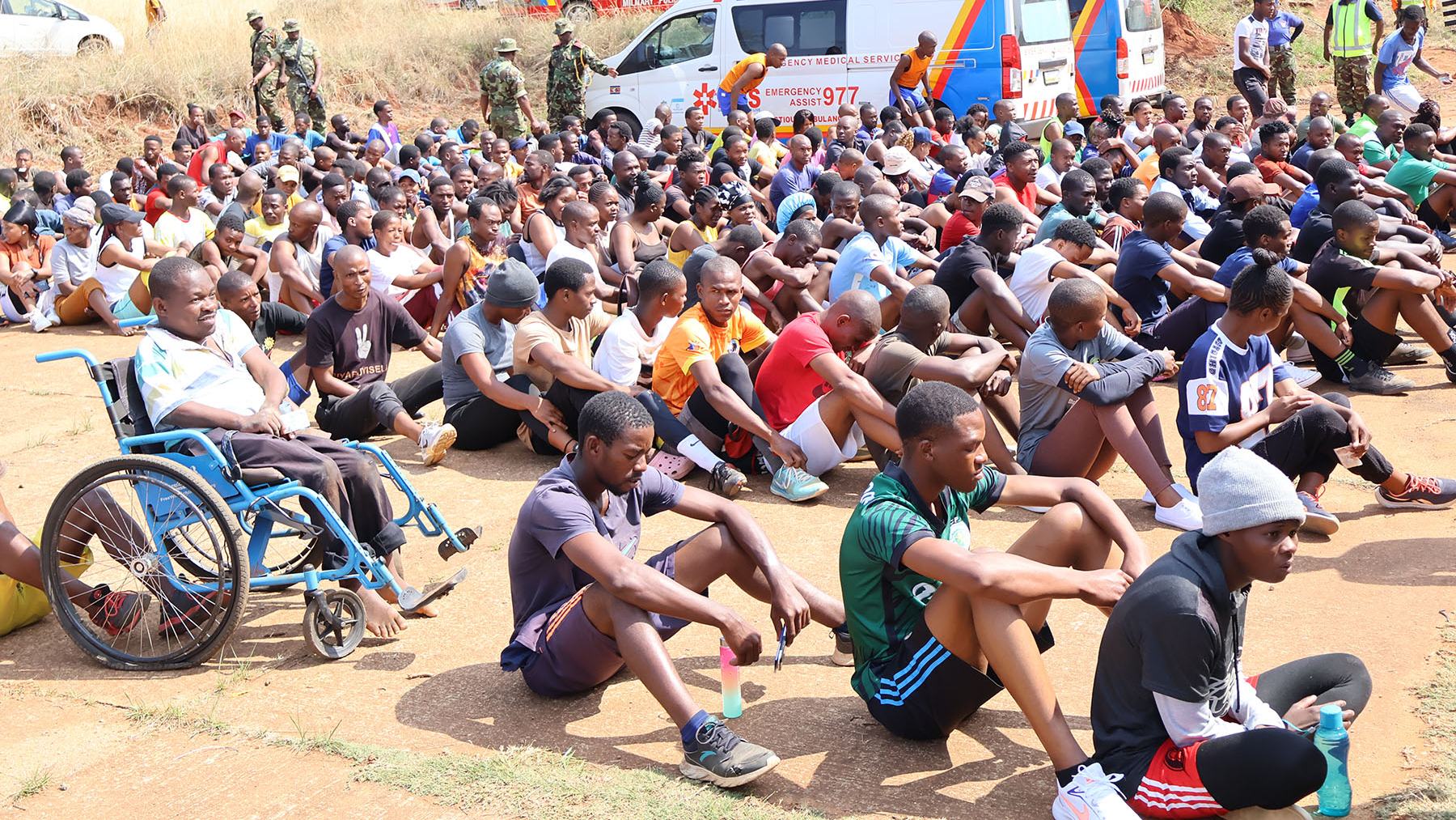 A 30-year-old Xolani Msibi, who is living with a disability showed up at Ngwempisi Inkhundla with a desire to join the race for jobs in the army.